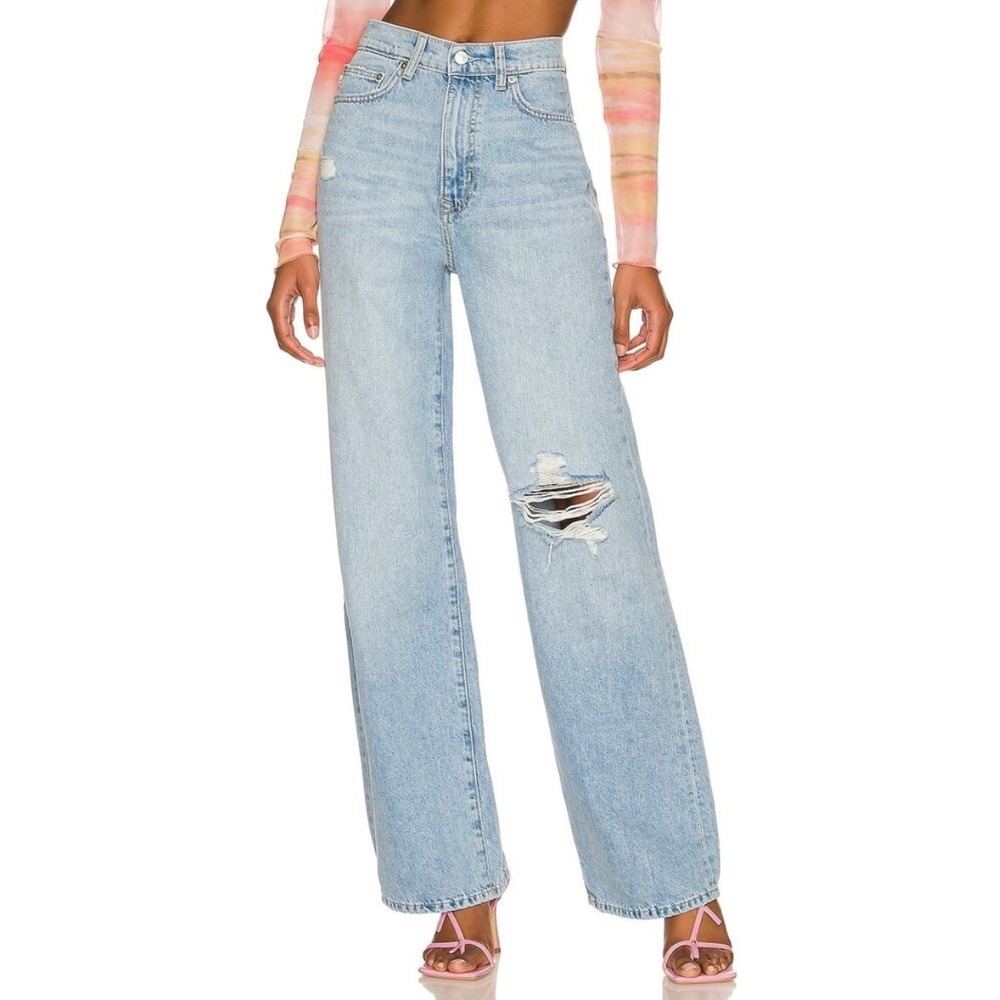 Lovers and Friends Lennon Super High Rise Wide Leg Jeans (Sz 26)